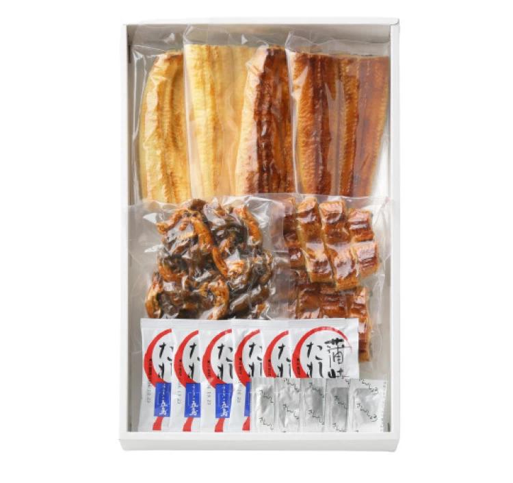 真空詰合せ バラエティセット 白焼ハーフ×2 蒲焼ハーフ×2 真空きざみ蒲焼 真空きも焼