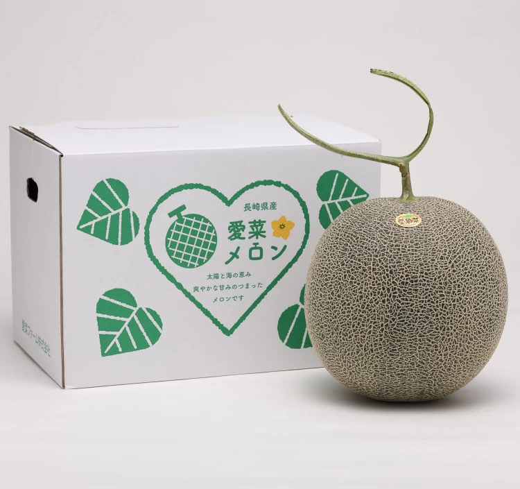 長崎産 超特大メロン「愛菜グリーン」 青肉 3.5kg前後×1玉【常温】