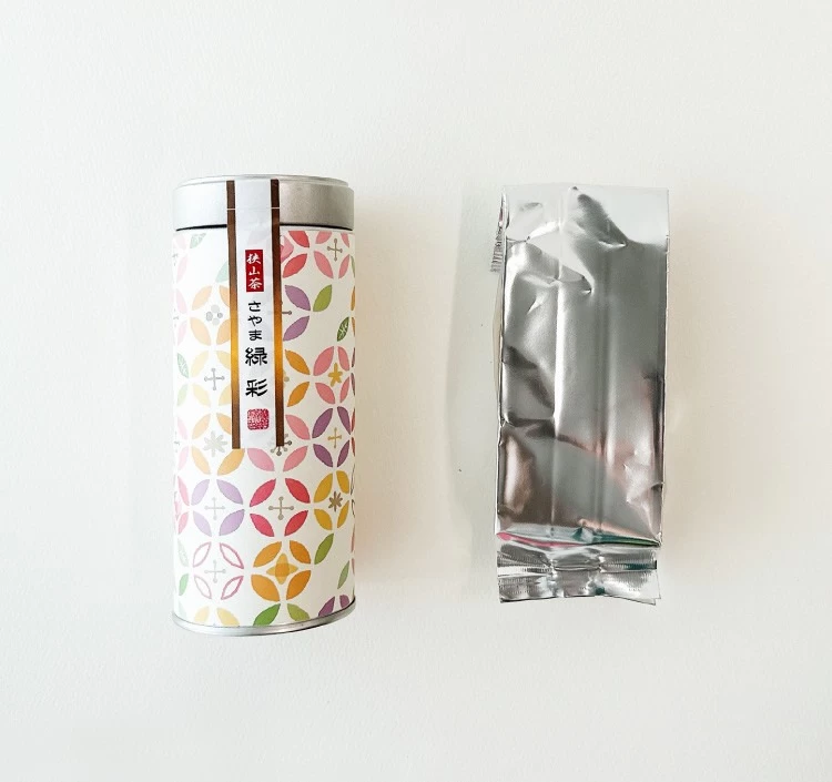 ギフト花七宝2000 農薬不使用煎茶1個、お茶うけ2個