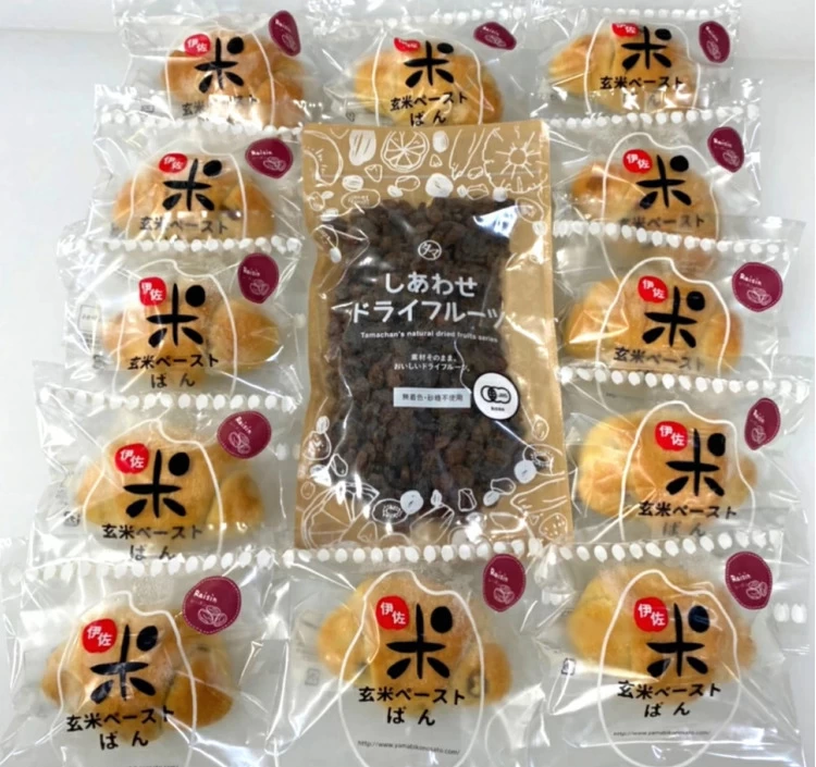 玄米ペーストトンプソンレーズンロールぱん 12個入り