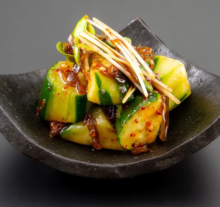 北海道産がごめ昆布のとろとろキムチ和え