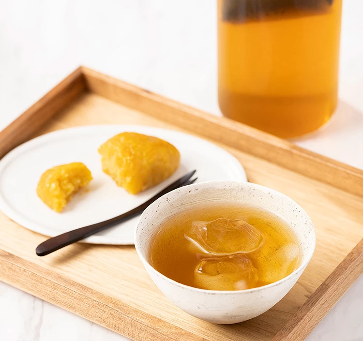 お互いを引き立て合う、香ばしいほうじ茶とバター香るすいーとぽてと