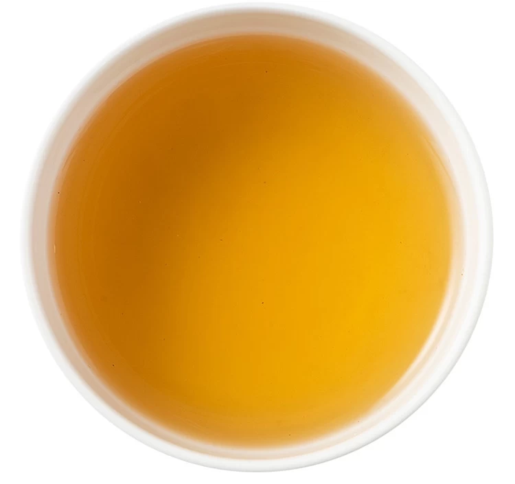 葉のほうじ茶に比べて淡い水色と華やかな香り