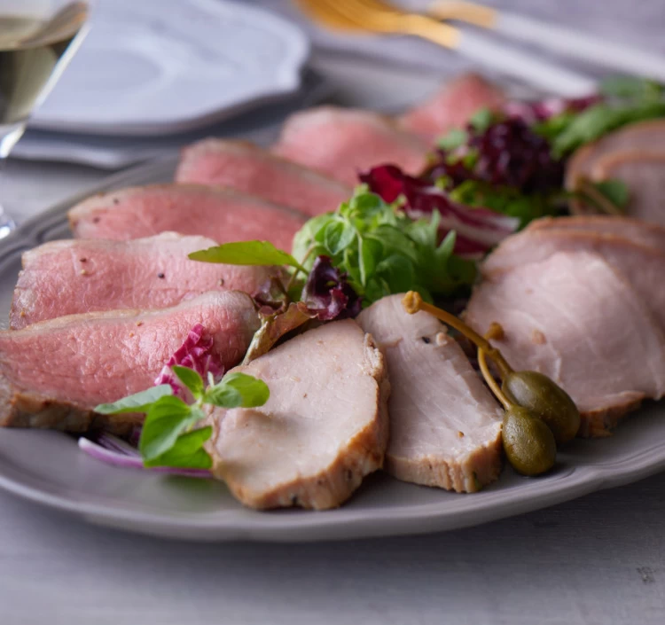 霧島黒豚ローストポーク＆煮込みハンバーグデミ2個セット