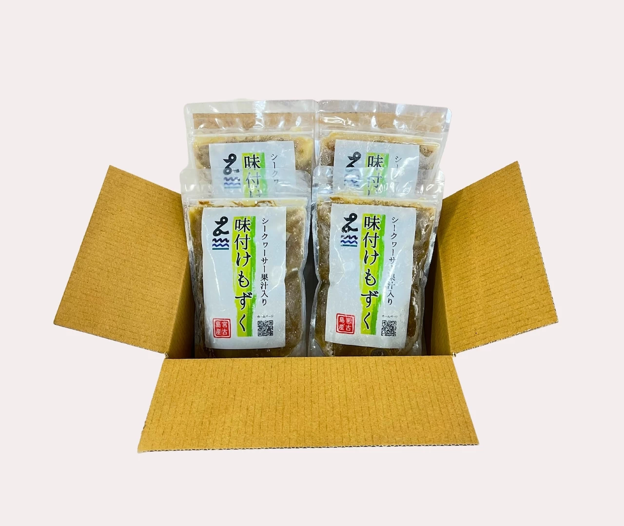 【送料込】宮古島産味付けもずく4パックセット