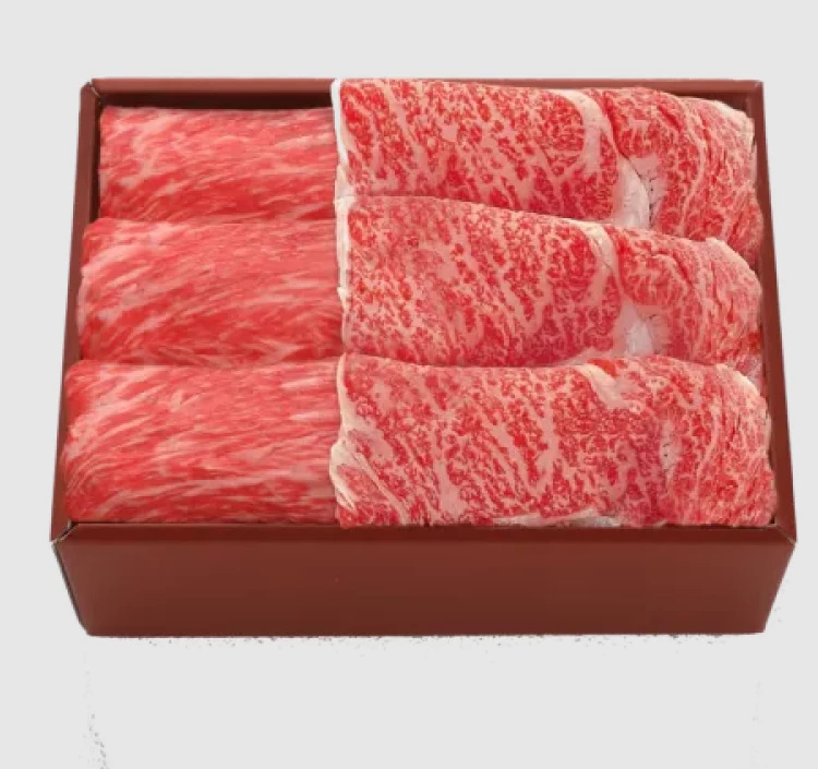 米沢牛すき焼き詰合せ(ロース・赤身 各300g)冷凍 化粧箱入 送料無料