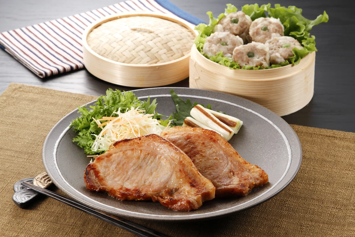 【冷凍】豚ロース肉もろみ味噌漬け　4枚　しもにた肉焼売　4個入2パック