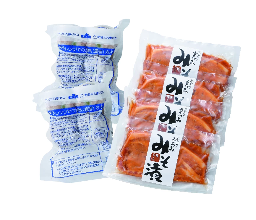 【冷凍】豚ロース肉もろみ味噌漬け　4枚　しもにた肉焼売　4個入2パック