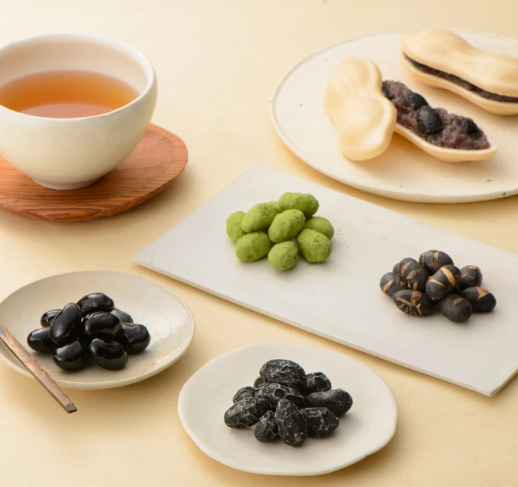 お手作り最中と黒まめ菓子のセット