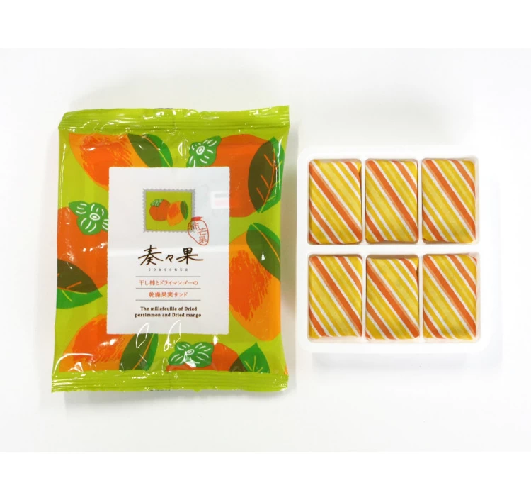 奏々果 干し柿とドライマンゴーの乾燥果実サンド