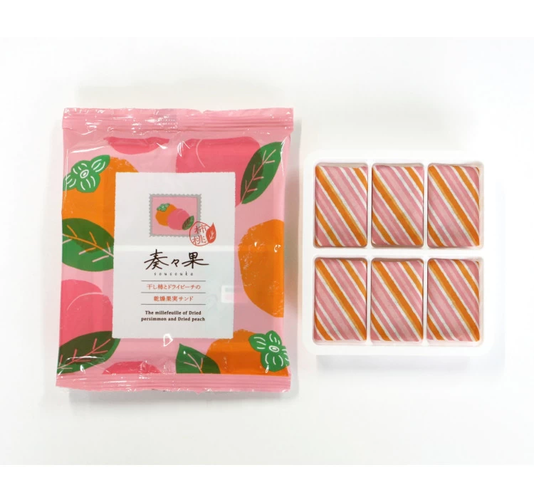 奏々果 干し柿とドライピーチの乾燥果実サンド