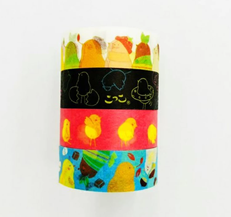 こっこオリジナルマスキングテープ 　4本セット