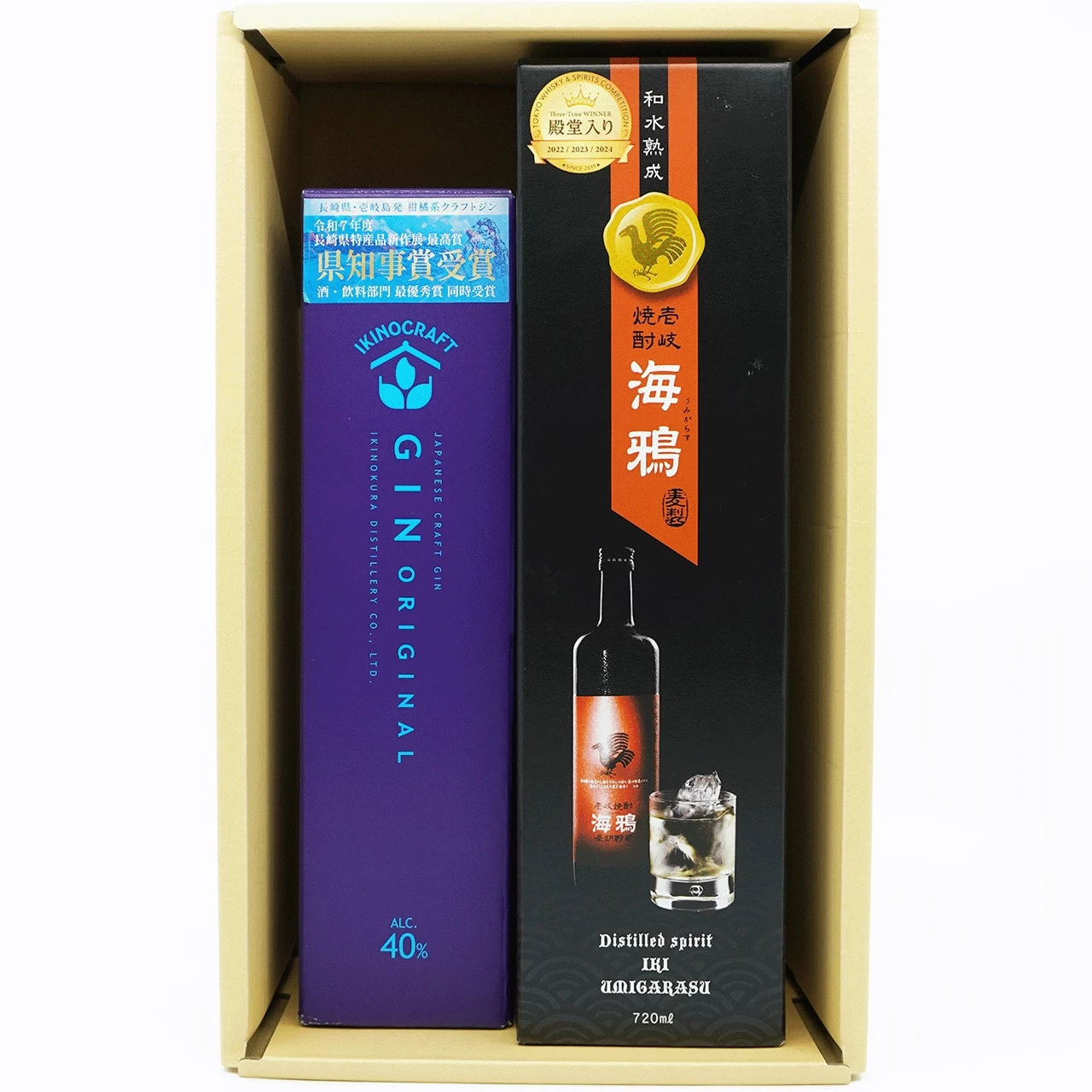 【送料込】壱岐島のクラフトジンと海鴉セット