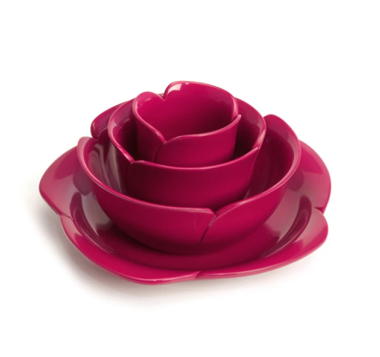 薔薇の器セット(ピンク)