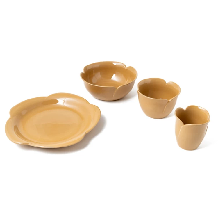 薔薇の器セット（ベージュ）