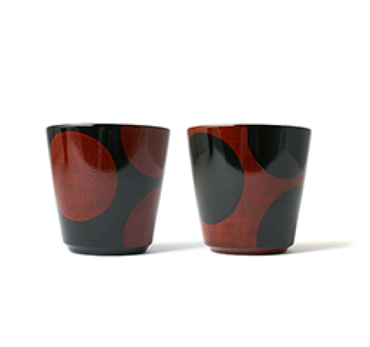 後藤・黒水玉カップ（2個セット）