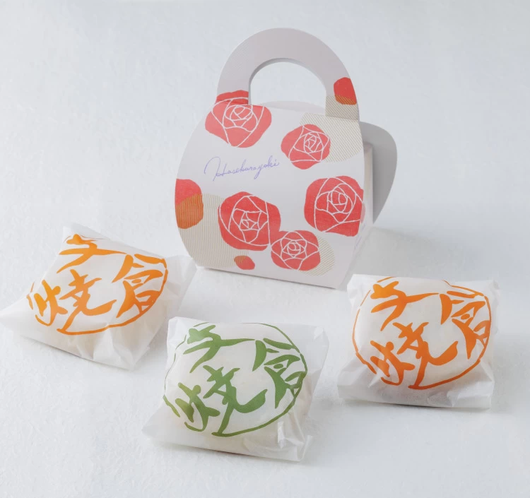 支倉焼 (3個入・薔薇柄)