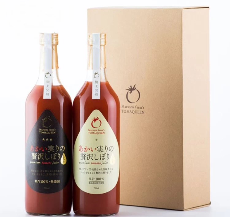 あかい実りの贅沢しぼり(とろり・黒、さらり・白)720ml各1本(化粧箱)