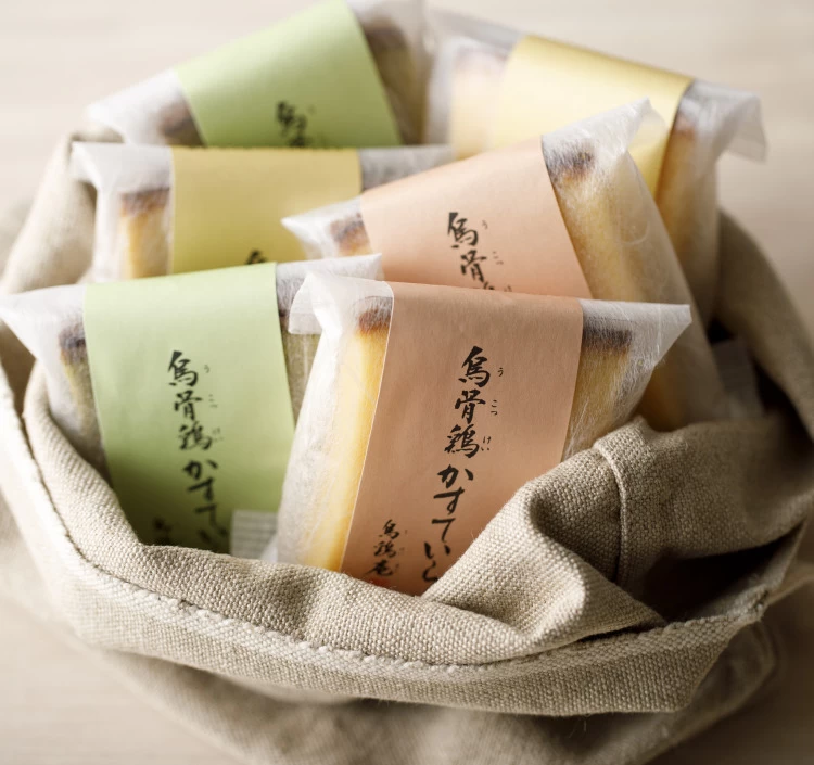 烏骨鶏かすていら個包装3色　20個入り