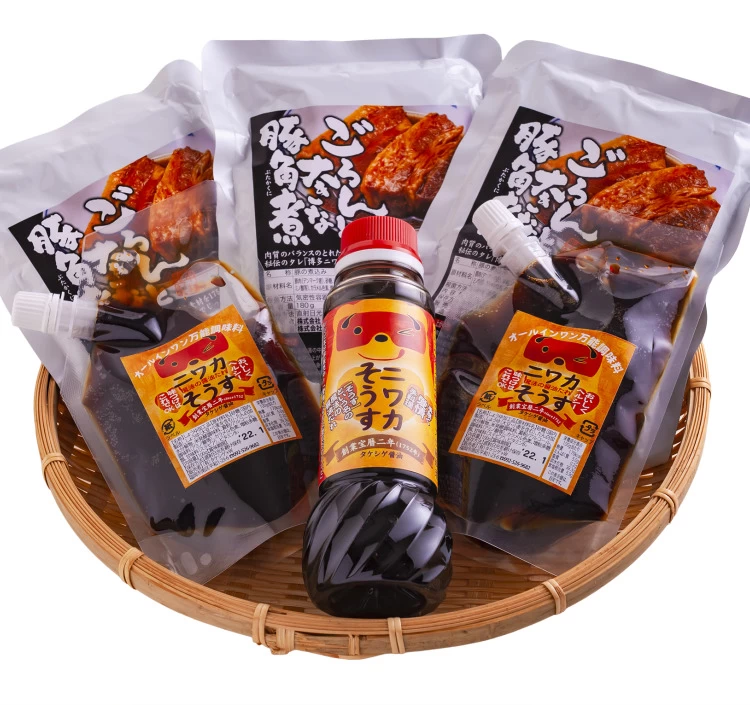 タケシゲ醤油 博多ニワカそうす豚角煮詰合せ