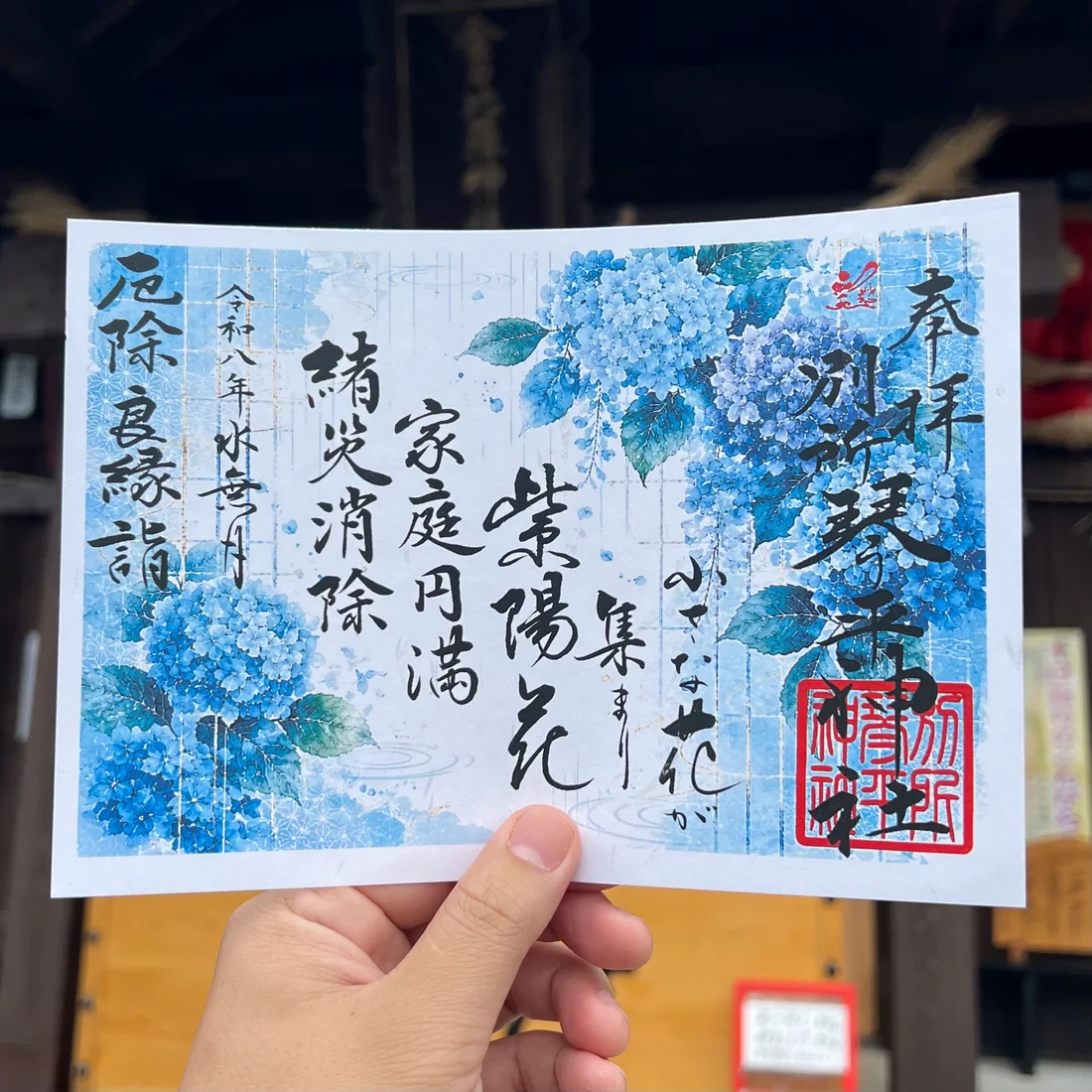 ６月紫陽花御朱印