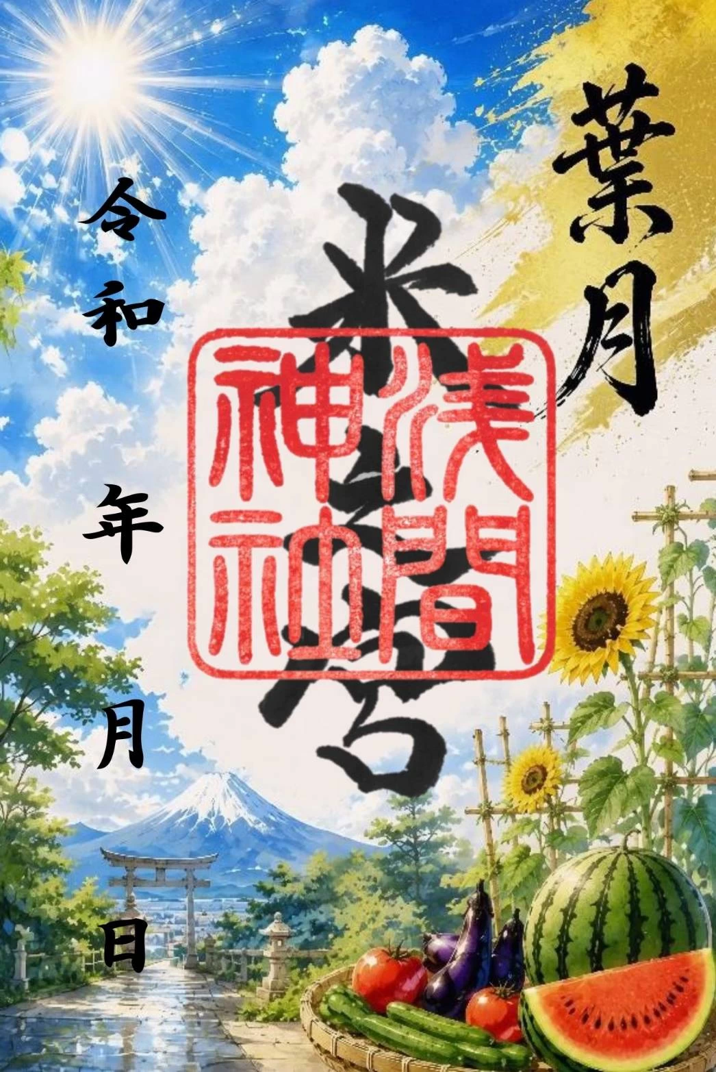 令和八年葉月限定御朱印①