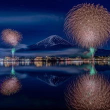 河口湖冬花火【大池公園】