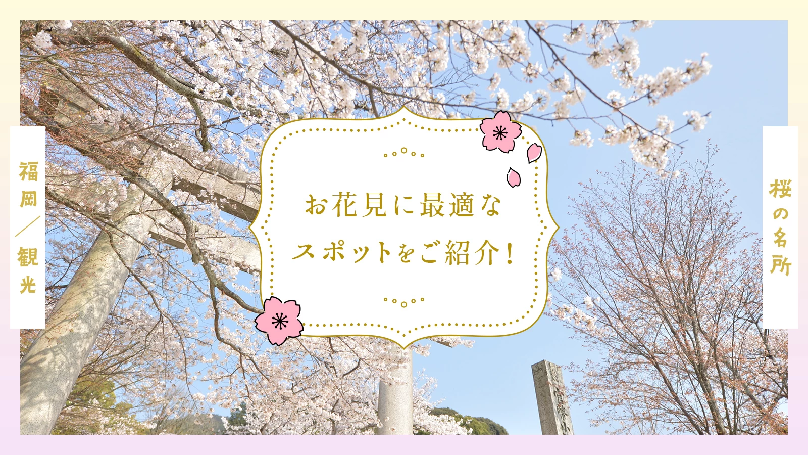 【福岡観光】桜の名所16選 お花見に最適なスポットをご紹介！