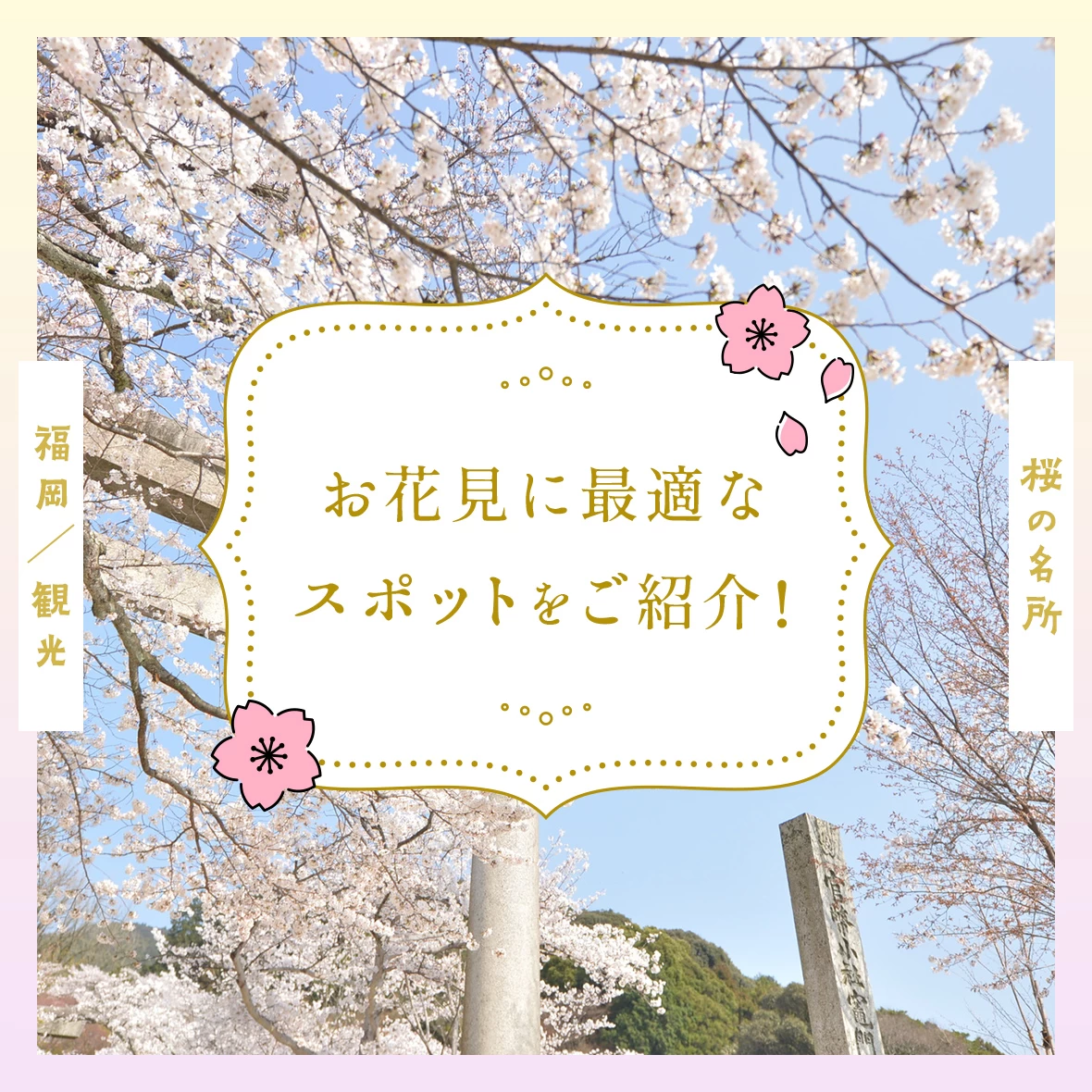 【福岡観光】桜の名所16選 お花見に最適なスポットをご紹介！