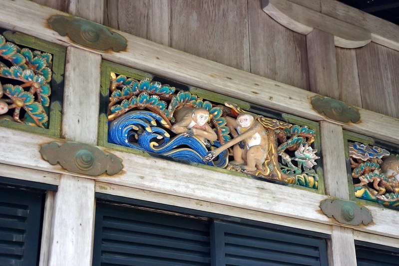 三猿モチーフの額 三猿モチーフの額