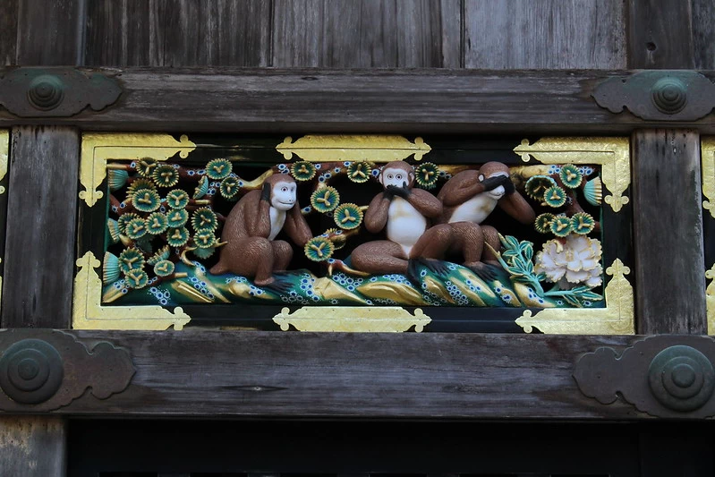 三猿モチーフの額