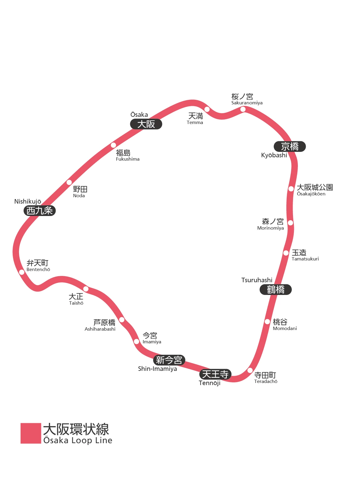 大阪環状線 路線図