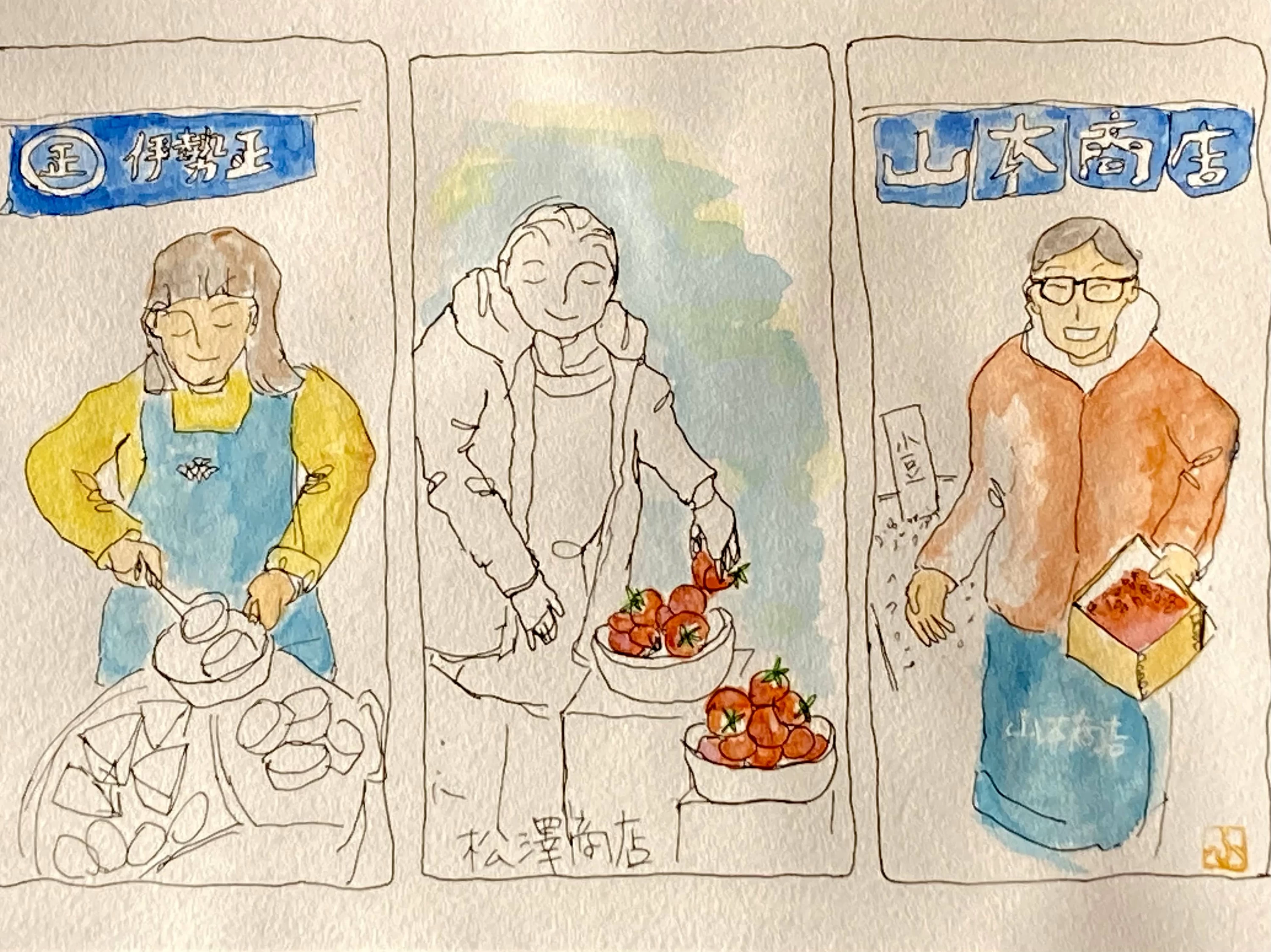 台湾の若者たちと歩く築地場外市場