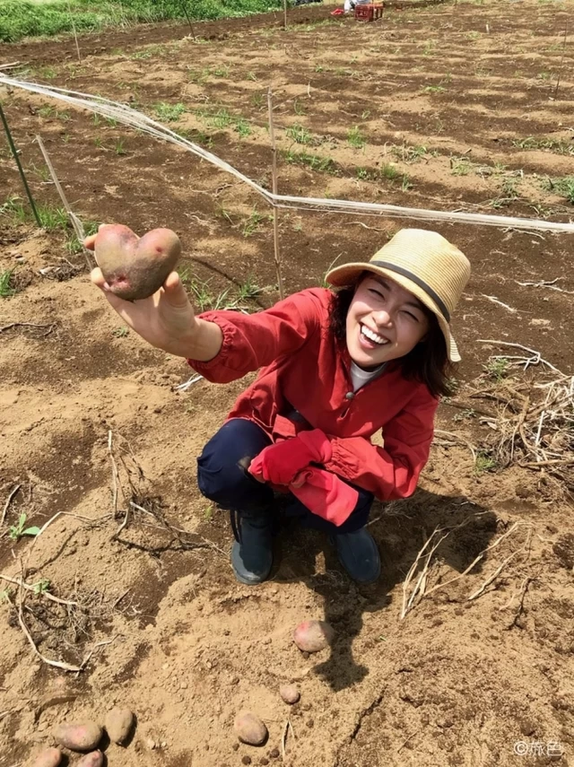 こちらも千葉県の知り合いの農園にて。ハートの形をしたじゃがいもを発見！