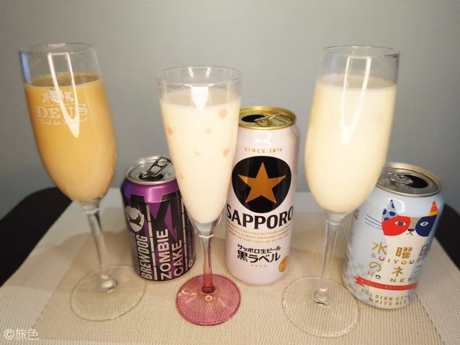 赤いビールに生卵入りビール ビアカクテルとおつまみでワクワク時間 旅色likes