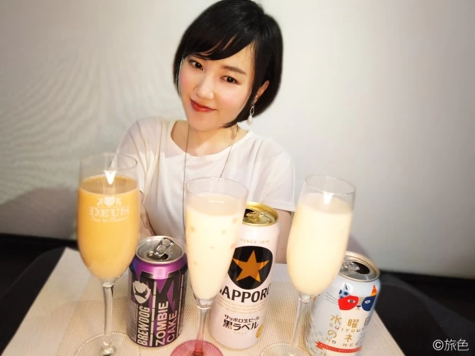 赤いビールに生卵入りビール ビアカクテルとおつまみでワクワク時間 旅色likes