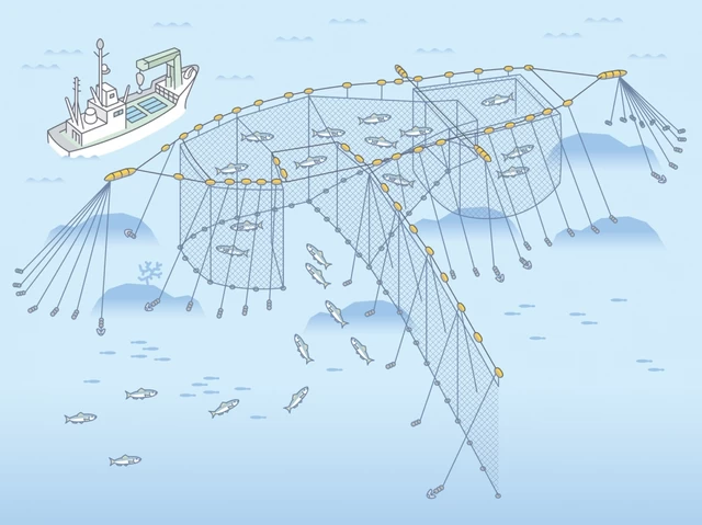 定置網漁の図