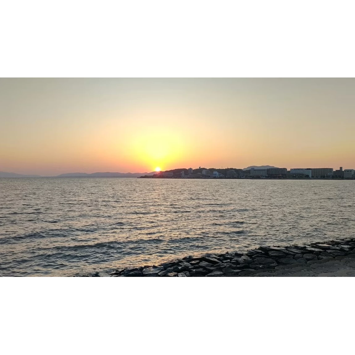 宍道湖からの夕日