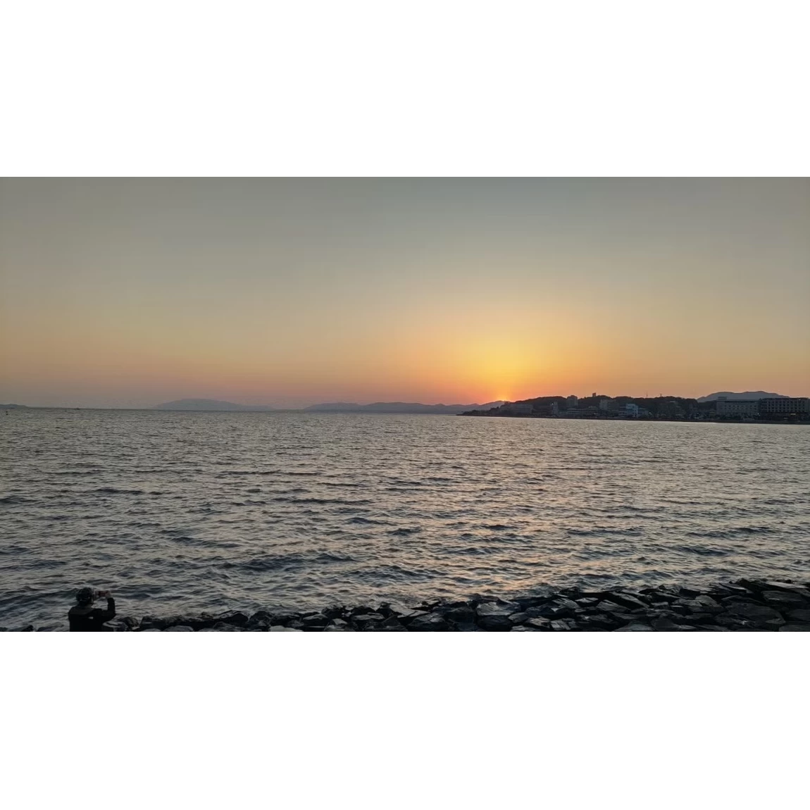 宍道湖からの夕日