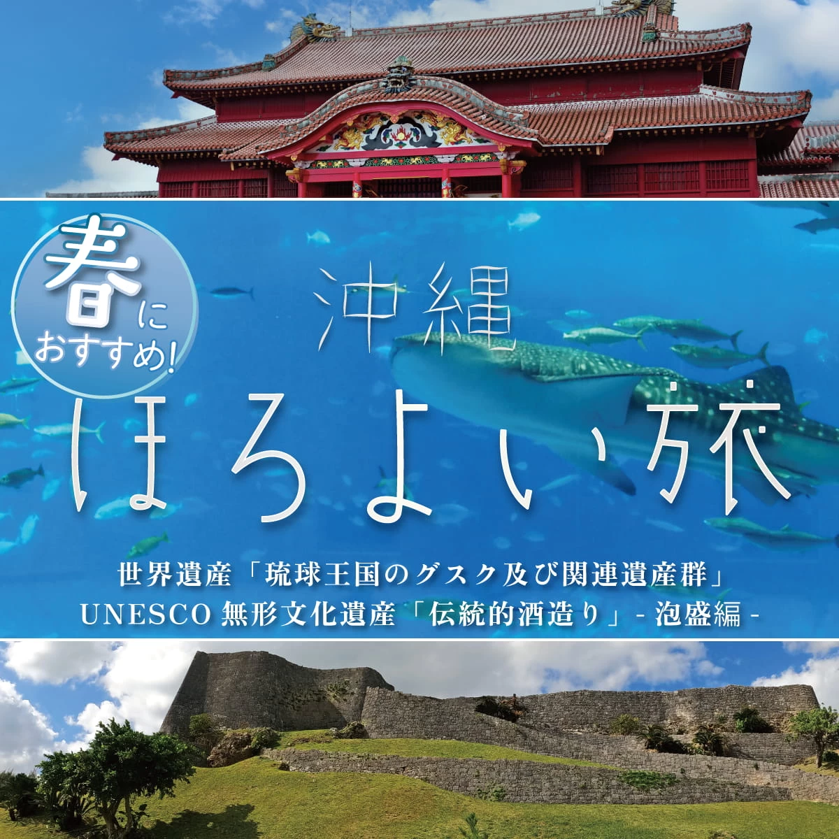沖縄の世界遺産と無形文化遺産に触れてほろ酔い旅-中北部編-
