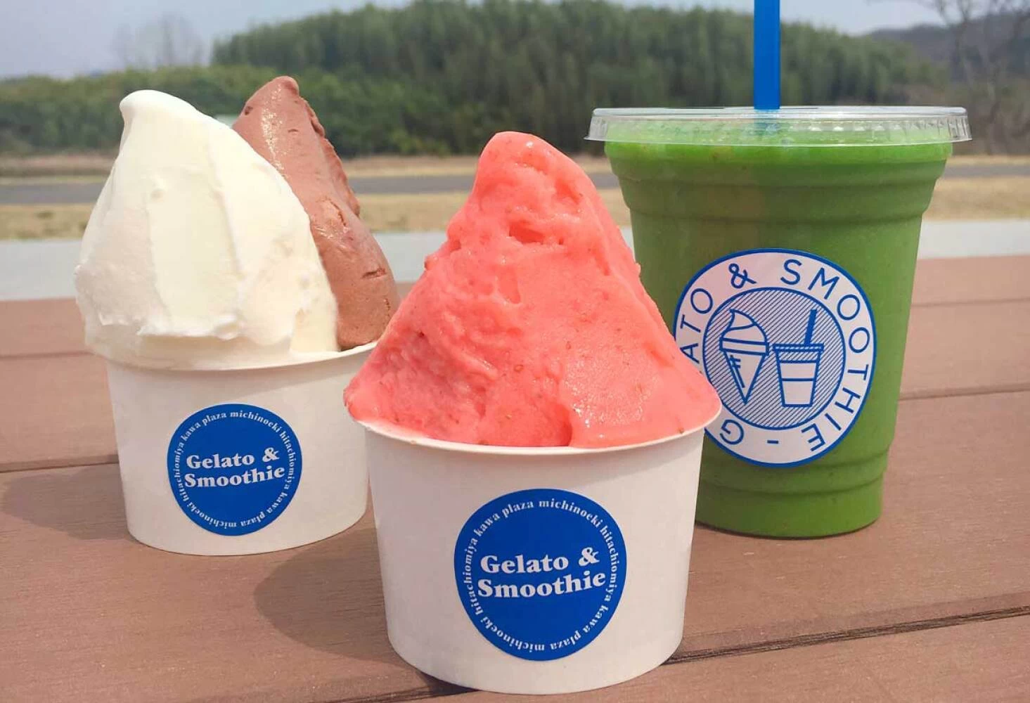 グリーンスムージーとジェラート