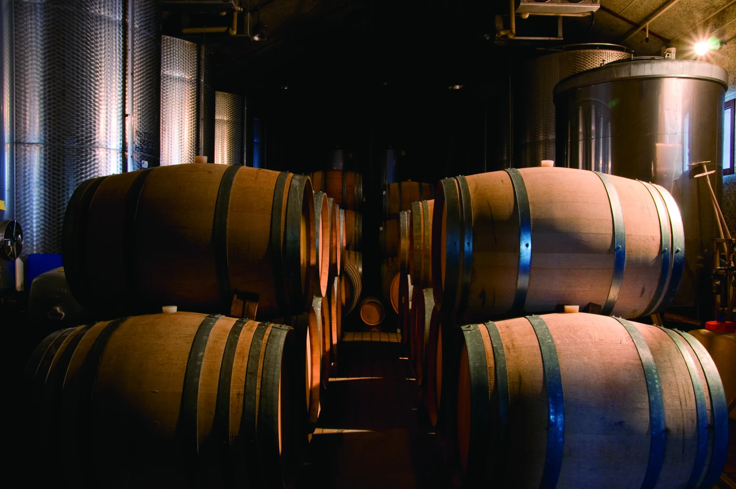 ワイナリーツアー醸造 タンク室