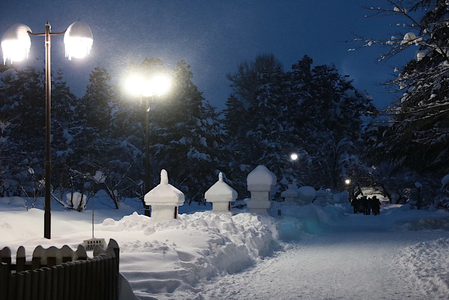例年、2月には「弘前城雪燈籠まつり」が開かれる
