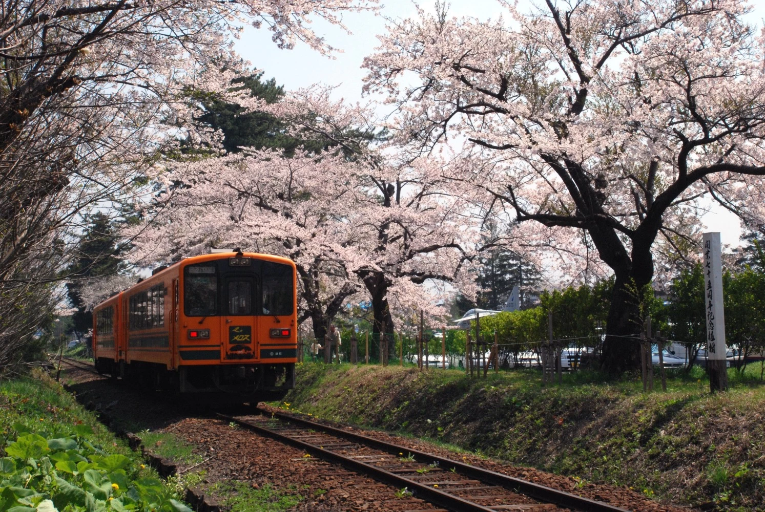 園内を走る津軽鉄道