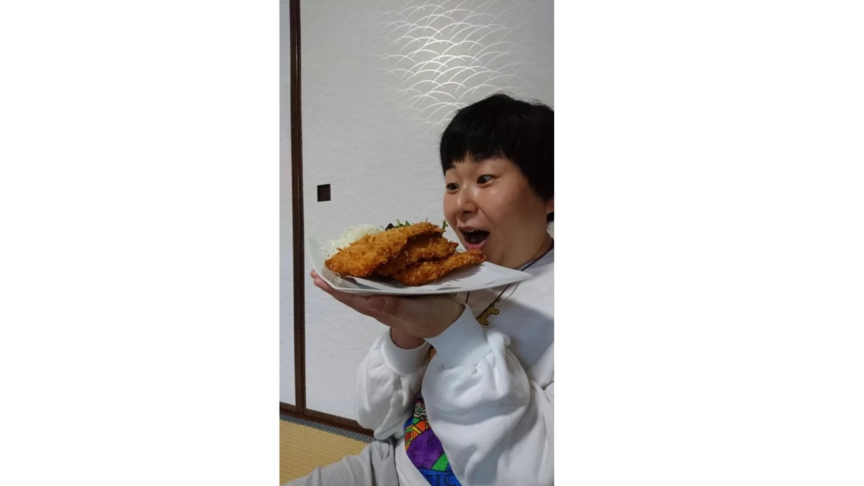 ド迫力の「開きエビフライ」！