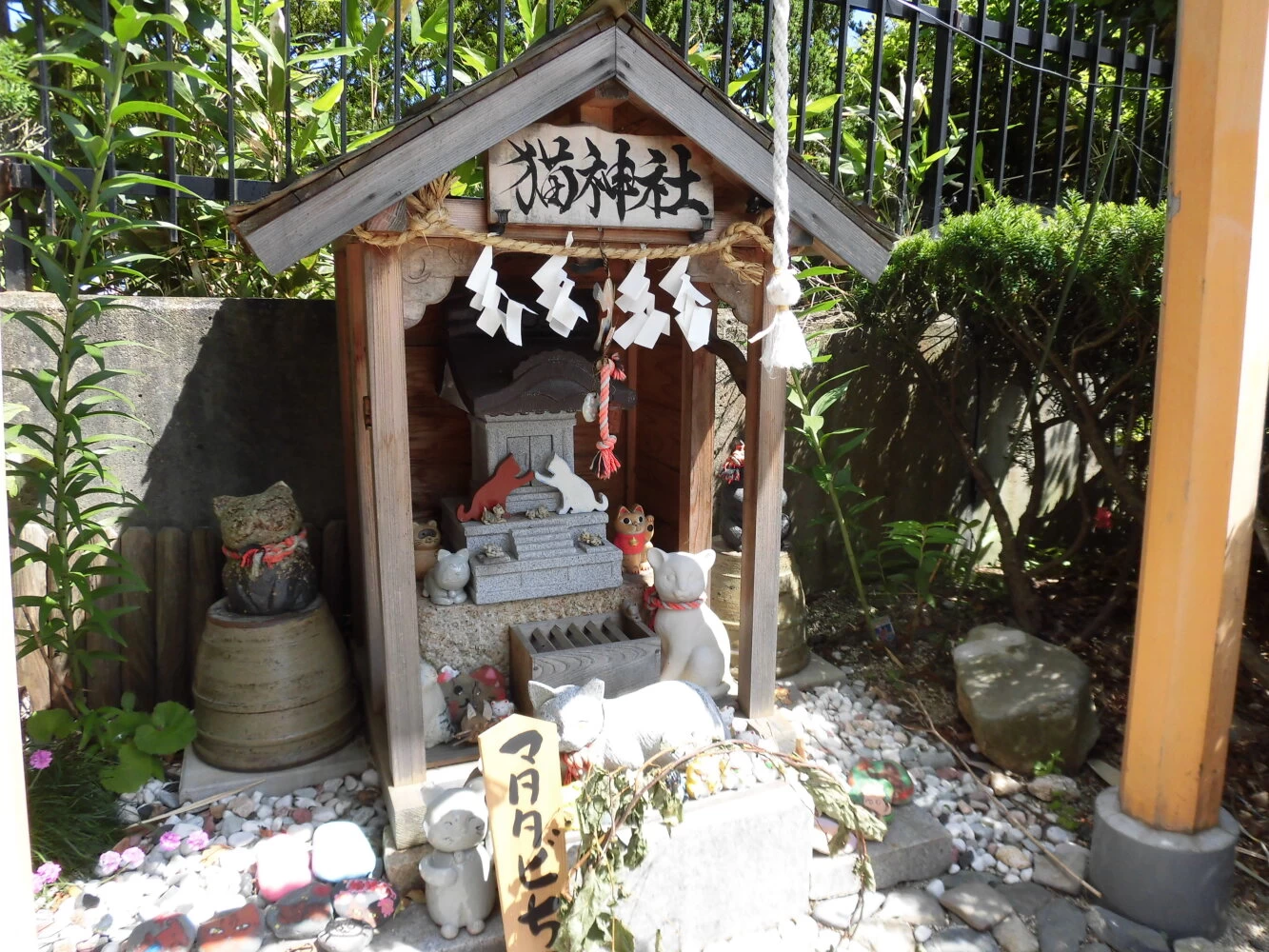 新名所となっている手作りの猫神社