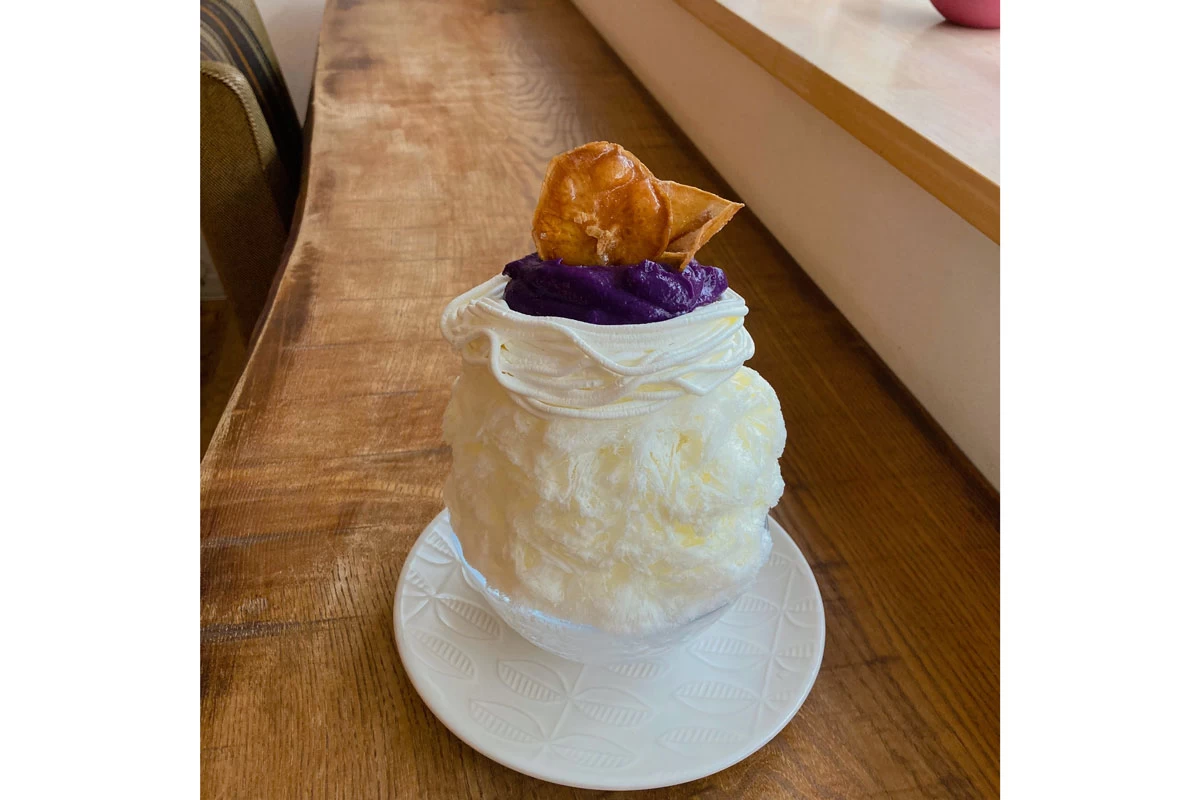 かき氷 紫芋