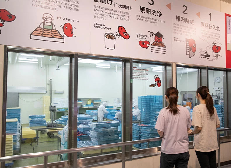 ギャラリーや工場見学で明太子を深堀り