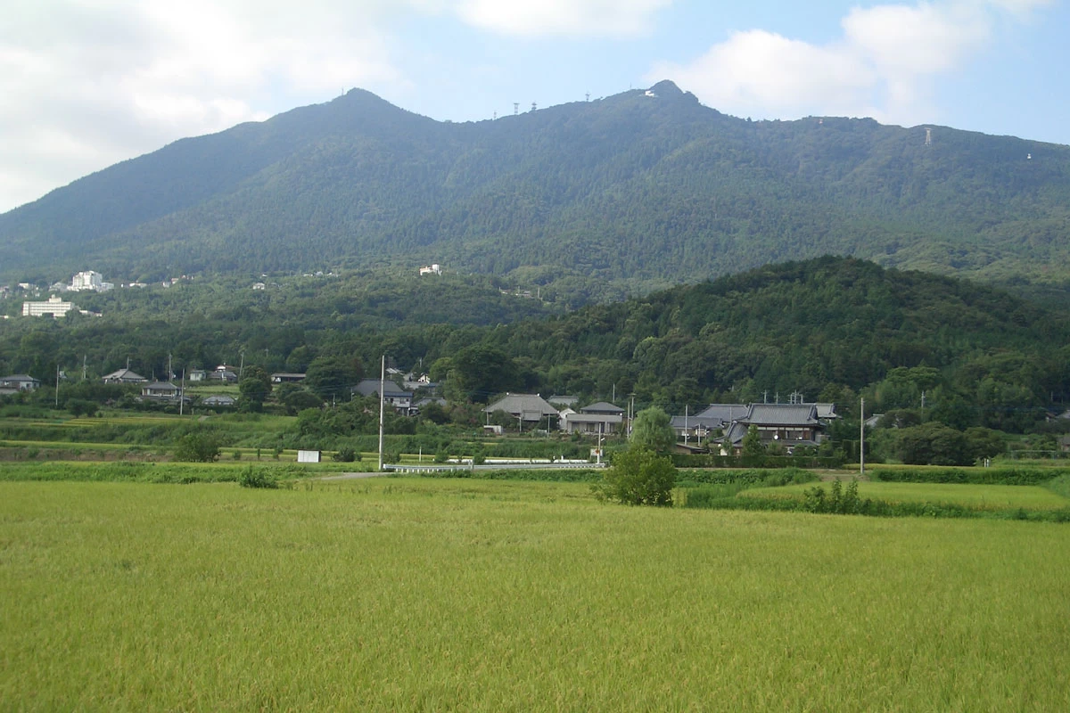 田園風景と筑波山