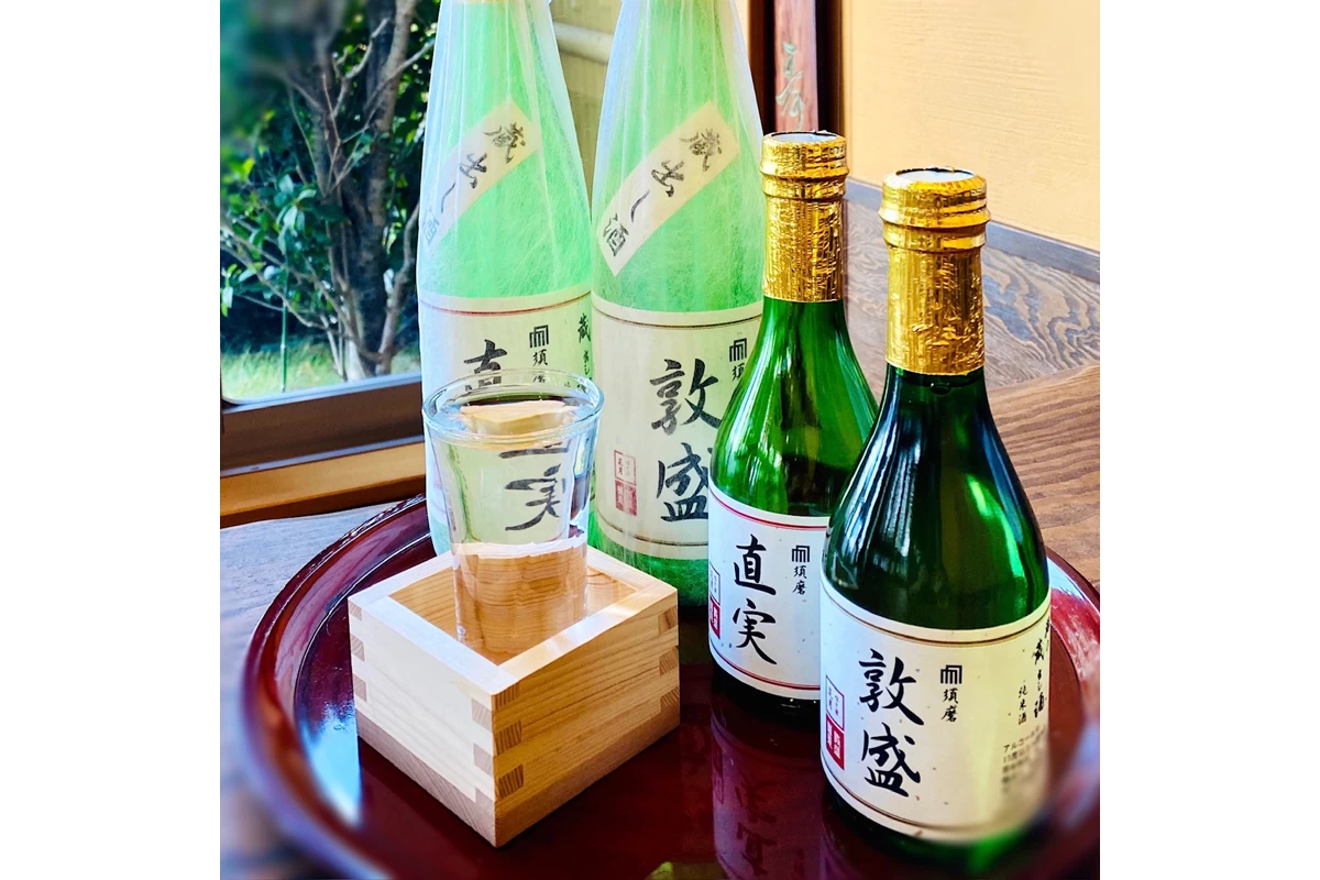 店オリジナルの日本酒「敦盛」「直実（なおざね）」は持ち帰りも可